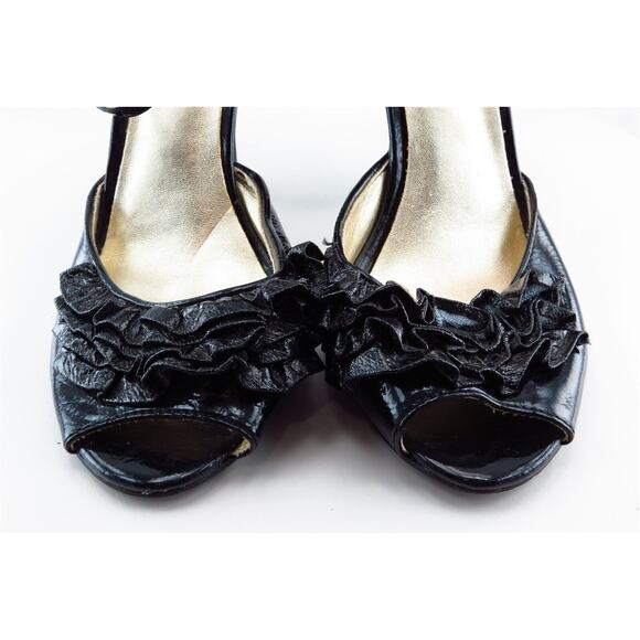 Steve Madden Ankle Strap Black Synthetic Women Shoes Size 9 Medium - Picture 2 of 6